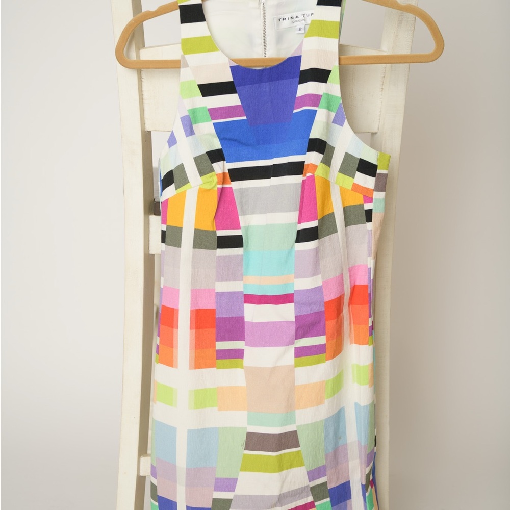 Trina Turk Colorful Geometric Mini Dress